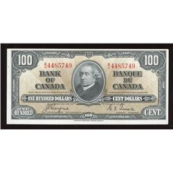 Bank of Canada $100, 1937