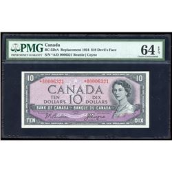 Bank of Canada $10, 1954 Devil's Face Replacement