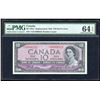 Image 1 : Bank of Canada $10, 1954 Devil's Face Replacement