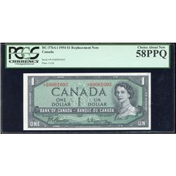 Bank of Canada $1, 1954 Replacement