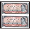 Image 1 : Bank of Canada $2, 1954 Replacements - Lot of 2 Consecutive
