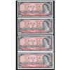 Image 1 : Bank of Canada $2, 1954 Replacements - Lot of 4 Notes