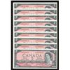 Image 1 : Bank of Canada $2, 1954 Replacements - Lot of 9 Consecutive