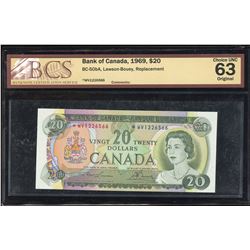 Bank of Canada $20, 1969 Replacement