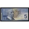 Image 2 : Bank of Canada $5, 2002 Replacement
