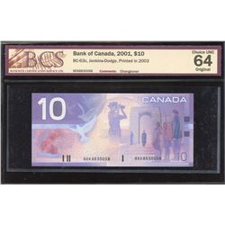 Bank of Canada $10, 2001 Replacement