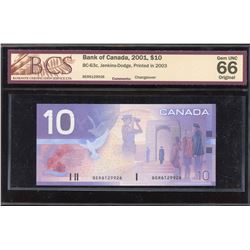 Bank of Canada $10, 2001 Changeover