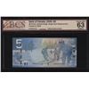 Image 1 : Bank of Canada $5, 2006 Single Note Replacement