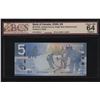 Image 1 : Bank of Canada $5, 2006 Single Note Replacement