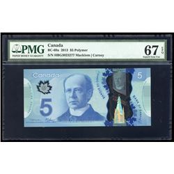 Bank of Canada $5, 2013