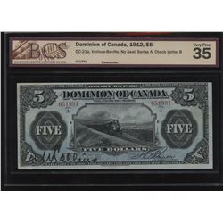 Dominion of Canada $5, 1912