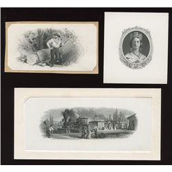 Colonial Bank of Canada, five die proof vignettes.