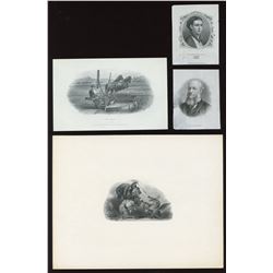 Union Bank of Canada,  Bank of Western Canada Bank of Yarmouth - Four die proof vignettes.