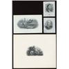 Image 1 : Union Bank of Canada,  Bank of Western Canada Bank of Yarmouth - Four die proof vignettes.