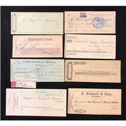 Ontario Private Bank Cheques - Total of eight items.