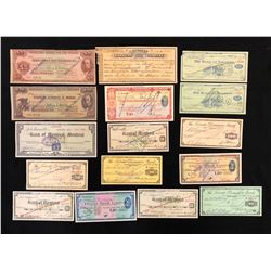 Travellers Cheques, 1930s to 1960s, thirteen items, all used, plus