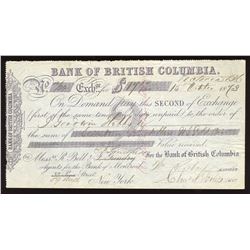 Bank of British Columbia, Bill of Exchange