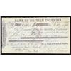 Image 1 : Bank of British Columbia, Bill of Exchange