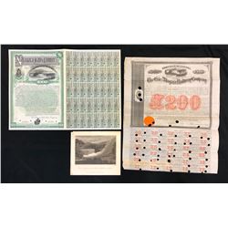 First Mortgage $1000 Bond, Niagara Falls Power, a Specimen. Total of three items.