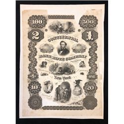 Continental Bank Note Company, Trade Sample Sheet, Proof, mounted on heavier paper.