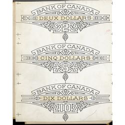 Drawings for Pantographs in 1935 Bank of Canada note tint plates.