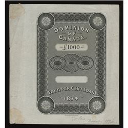 Perkins, Bacon & Co. portions of engraving for Dominion of Canada bonds