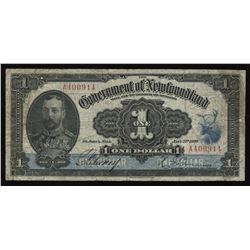 Government of Newfoundland $1, 1920