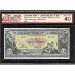 Canadian Bank of Commerce $20, 1917