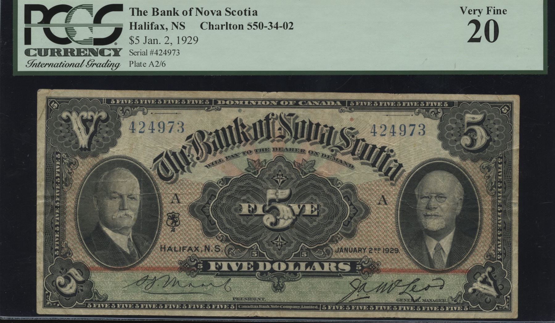 Bank Of Nova Scotia 5 1929 Bank of nova scotia 5 1929