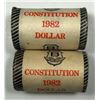 Image 1 : Constitution & Cartier - Lot of 2 Nickel Dollar Rolls