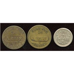 Ontario - Br. 749, 750, 752. Lot of three tokens