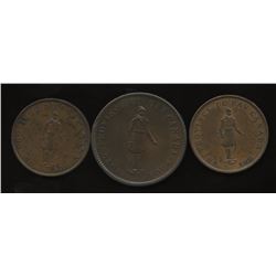 Trio of Br. 521 & 522 Habitant `