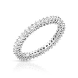 18KT White Gold 1.00ctw Diamond Wedding Band