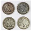 Image 2 : 4 WALKING LIBERTY HALF DOLLARS