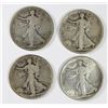 Image 1 : GROUP OF 4  WALKING LIBERTY HALF DOLLARS