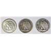 Image 2 : THREE WALKING LIBERTY HALF DOLLARS