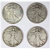 Image 1 : FOUR WALKING LIBERTY HALF DOLLARS
