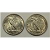 Image 2 : (2) WALKING LIBERTY HALF DOLLARS: