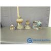 Image 1 : (2) Glass Oil Lanterns, Gas and Electric Superior Iron