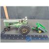 Image 2 : Vintage Linclon Tractor and John Deere Toy Trailor
