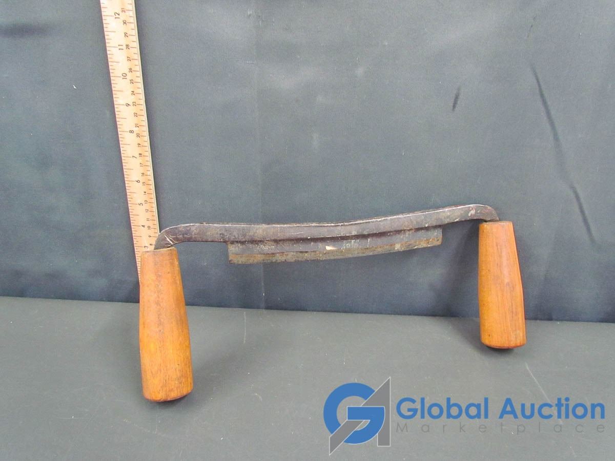 Antique Draw Knife (Wooden Handle)