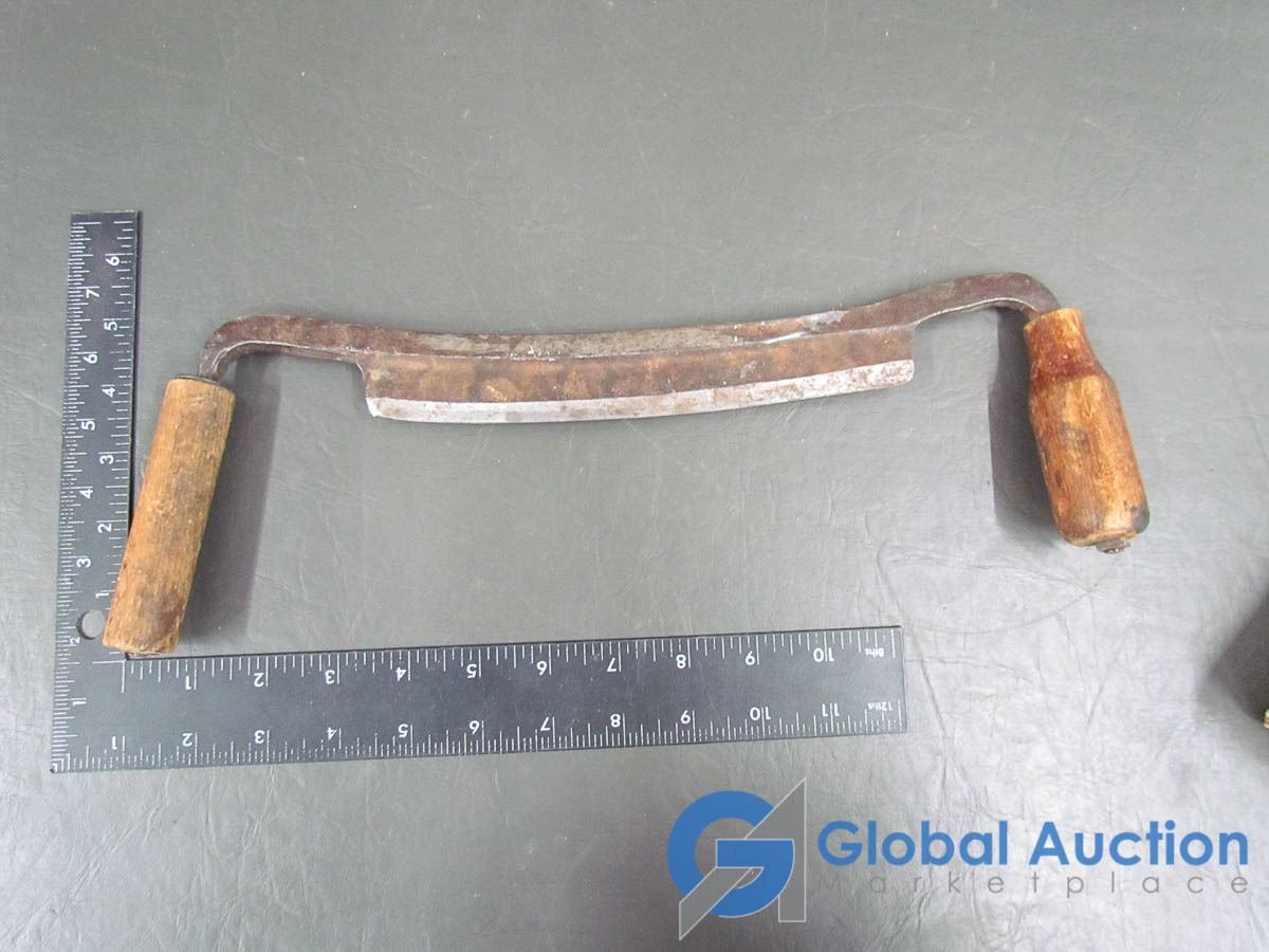 Antique Draw Knife (Wooden Handle)