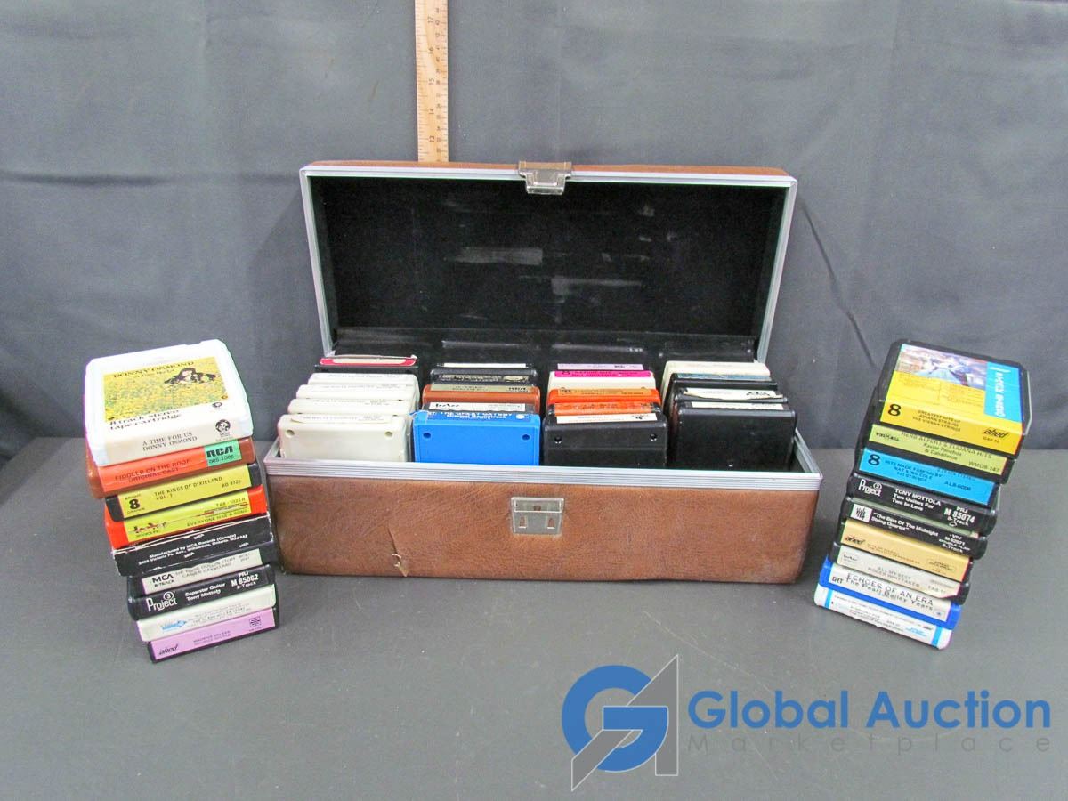 Eight Track Case Collection of 8 Tracks w/Case