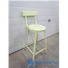 Image 2 : Vintage Green Metal Bar Height Stool