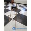 Image 3 : Vintage 3-Legged Metal Ashtray Stand with Magazine Stand Base