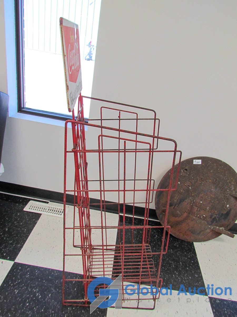 Metal Wire Coke Racks Vintage Coca-Cola Wire Display Rack