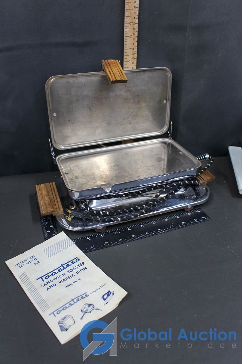 (3) Toastmaster Belgium Waffle Maker, Vintage Toastess Sandwich