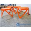 Image 4 : (4) Orange Plastic Side Tables