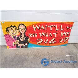 Plastic Addams Family Sign (End Trimmed off)