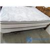 Image 4 : Queen Size Bed Frame, Box Spring, Mattress & Wooden Headboard